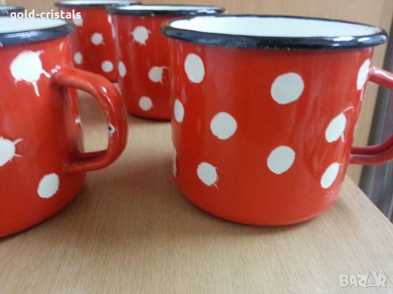 сервиз руски емайлирани чаши , снимка 1