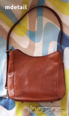 MUSKA - кафява чанта от естествена кожа, снимка 5 - Чанти - 17666759