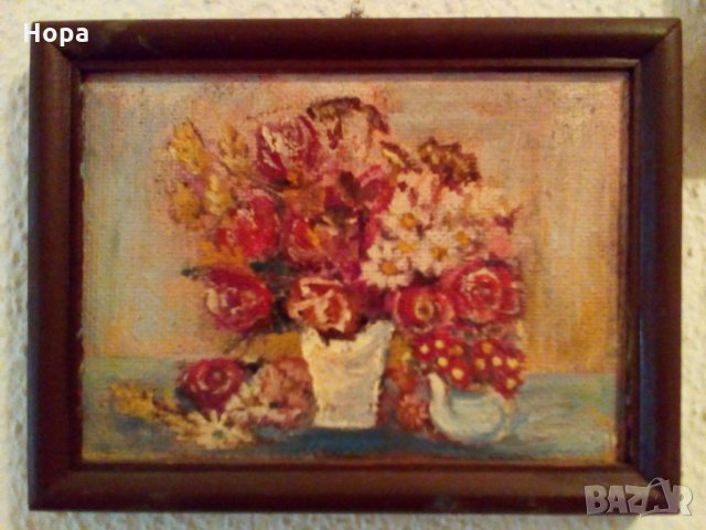 Миниатюра : ,,Ваза с цветя", снимка 1 - Картини - 25685941