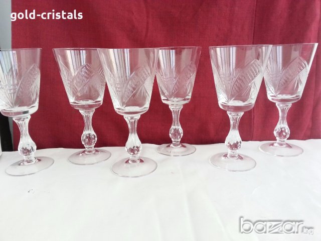  кристални чаши за вино ракия уиски коняк , снимка 1 - Чаши - 20115055