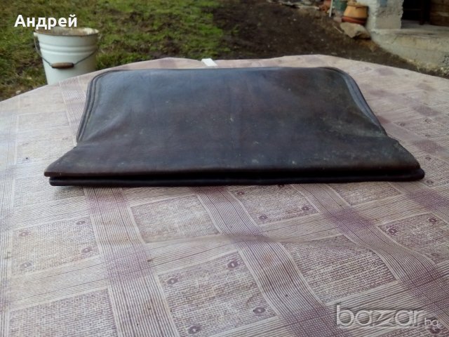 Старо кожено портмоне,несесер, снимка 6 - Антикварни и старинни предмети - 20679493