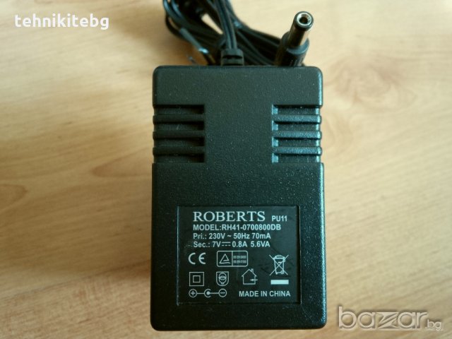 ROBERTS - чисто нов адаптер , 7V , 0.8A , внос от Англия