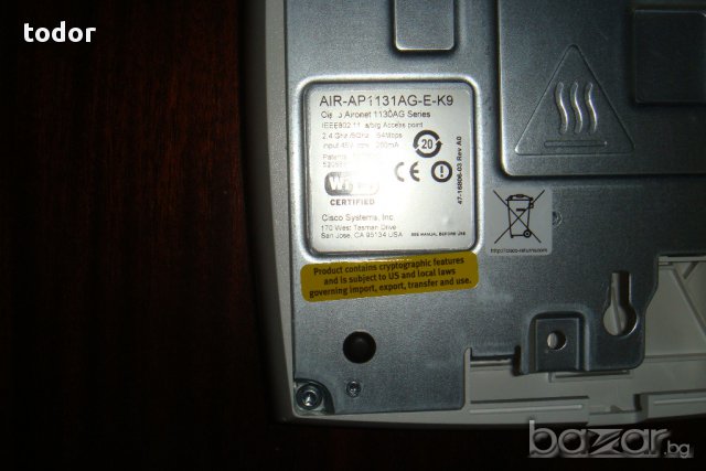 Cisco AIR-LAP1131AG-E-K9, снимка 2 - Рутери - 15294212
