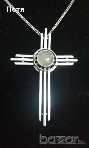 Сребърна висулка кръст, снимка 1 - Други - 18044562