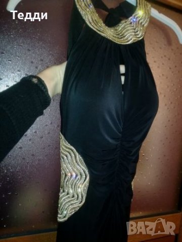 Бална/официална рокля в черно със златно размер С , снимка 4 - Рокли - 24684420