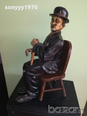 масивна фигура+стол+бастун-внос франция-55х35х20см, снимка 15 - Антикварни и старинни предмети - 21373178