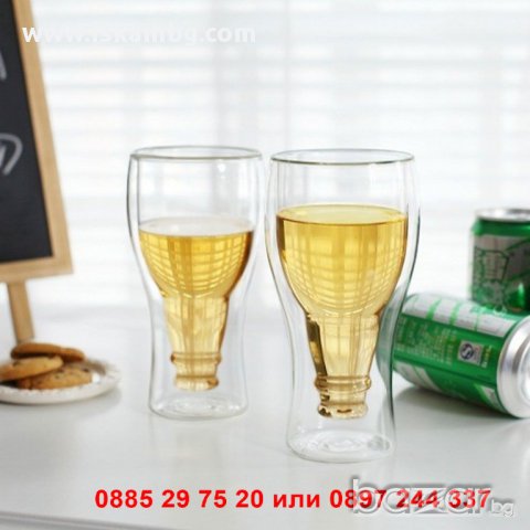 Чаша обърната бирена бутилка - код 1121, снимка 6 - Чаши - 12259062