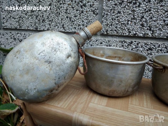 Автентични военни алуминиеви манерки за вода и канчета за храна, снимка 14 - Антикварни и старинни предмети - 23416890