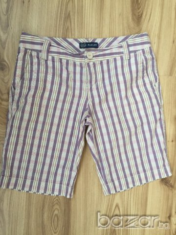 Дамски бермуди PLAYLIFE, карирани, оригинални, размер 40, 100% памук, много запазени., снимка 1