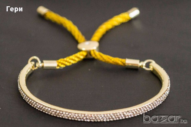 Гривна с 14 каратово златно покритие и кристали Swarovski марка Diamond style, снимка 2 - Гривни - 17442877