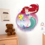 Малката русалка Ариел малък стикер за стена и мебел детска стая или баня самозалепващ