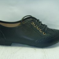 Дам.обувки Super Mode-6881,черни кожа връзки, снимка 1 - Дамски ежедневни обувки - 13963191