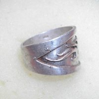 Масивен сребърен пръстен "Житен клас" / Антика / проба 925, снимка 3 - Пръстени - 23991049
