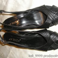 Черни сандали от естествена кожа, снимка 2 - Сандали - 18185061