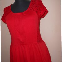 Червена рокля Н&М Divided р.М, снимка 2 - Рокли - 22476768