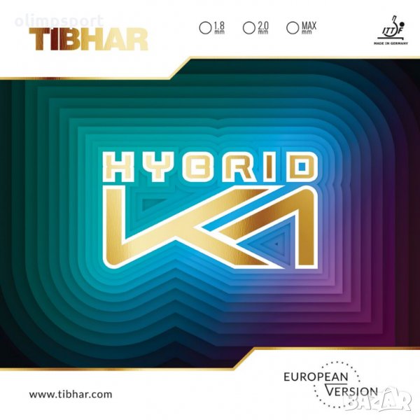 гума за тенис на маса Tibhar Hybrid K1 European Version нова, снимка 1