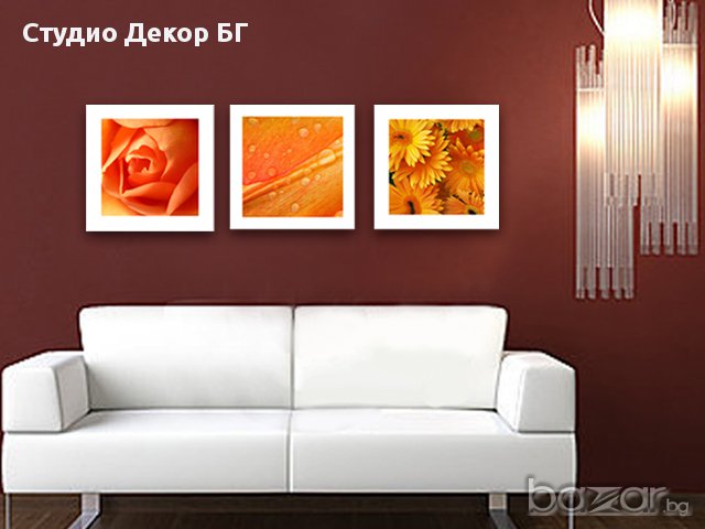 Картина Цветя оранж #116 , снимка 1