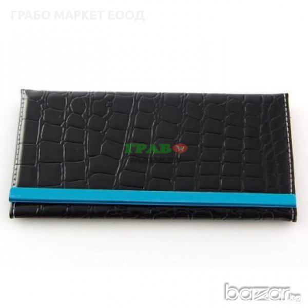 Елегантен дамски портфейл от щампована еко кожа - 9х18см, снимка 1