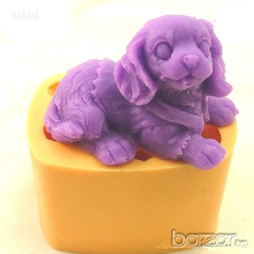 3D Сладко кученце куче силиконов молд форма декорация торта фондан шоколад и др., снимка 1