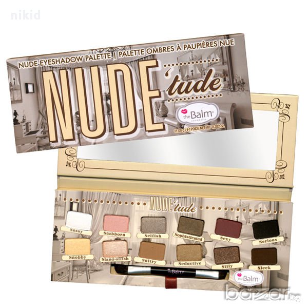The Balm Nude Tude theBalm 12 цвята сенки грим за очи с неутрални цветове, снимка 1