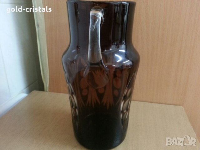 кристална кана гравирана , снимка 6 - Антикварни и старинни предмети - 25661817