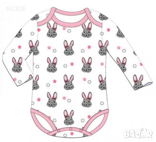 Ново детско боди с дълъг ръкав Rabbit, снимка 1