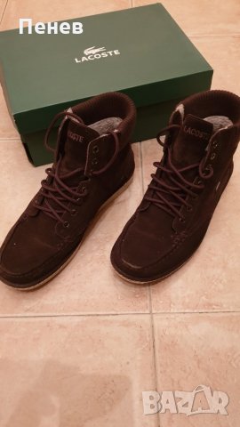 Lacoste мъжки кафяви зимни обувки, снимка 1 - Мъжки боти - 24433874