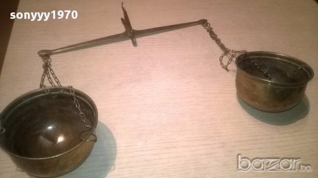 Ретро везна-мед/месинг-40х36х12см-внос швеицария, снимка 11 - Антикварни и старинни предмети - 16654393