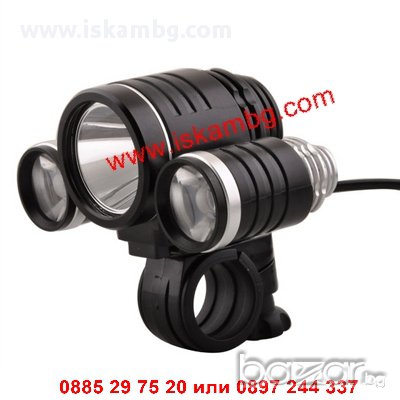 Мощен челник 1800lm T6 + Q5 със стойка, снимка 5 - Екипировка - 12283258