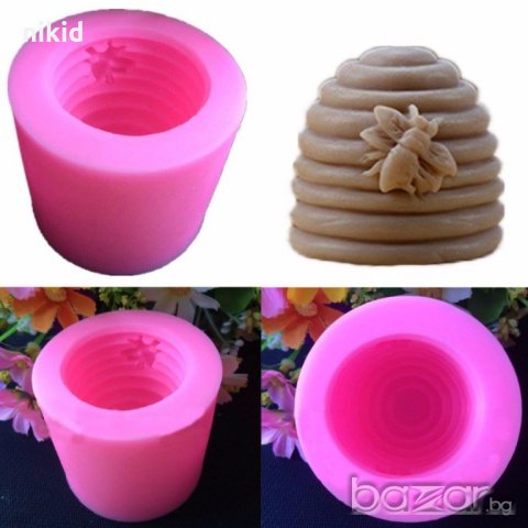 3D пчелно гнездо восъчна клетка с пчела кошер силиконов молд форма фондан гипс сапун свещ