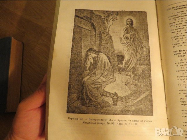 Стара православна библия - кратка илюстрована библия изд. 1949 г. 436 стр. стария  и новия  завет, снимка 9 - Антикварни и старинни предмети - 22171116