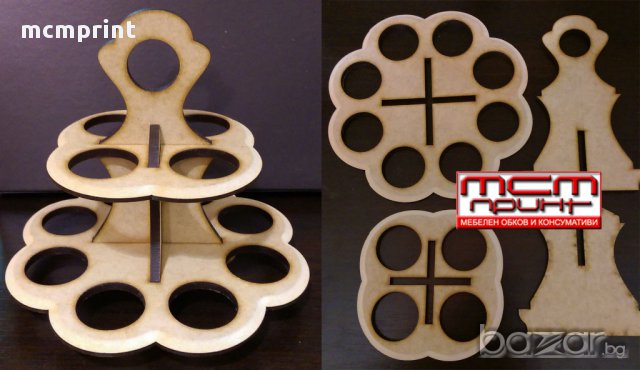  Двойна поставка за яйца 12бр. МДФ 6мм