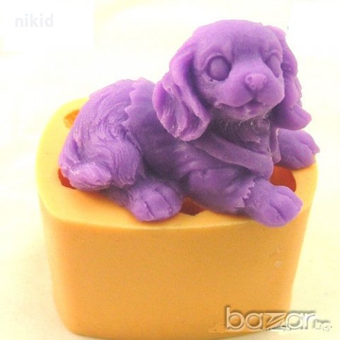 3D Сладко кученце куче силиконов молд форма декорация торта фондан шоколад и др.