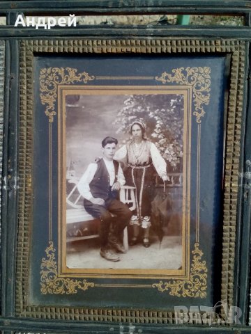 Старинна снимка,рамка #5, снимка 7 - Антикварни и старинни предмети - 22998335