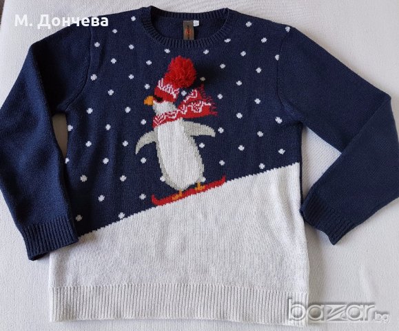 Коледен пуловер 11-12 години, снимка 5 - Други - 20041462