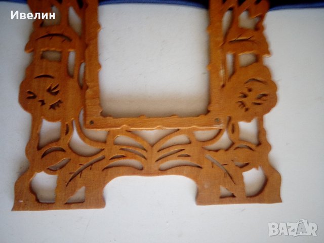 стара ажурна рамка от дърво, снимка 2 - Антикварни и старинни предмети - 22329154
