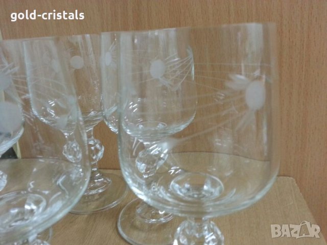 Ретро кристални чаши за вино , снимка 7 - Антикварни и старинни предмети - 22519949