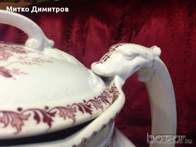 Леген и кана за миене Societe Ceramique Maestricht 1836-1969, снимка 3 - Антикварни и старинни предмети - 13474902