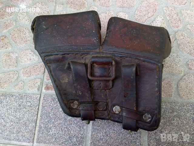  Армейска кожена паласка сумка патрондаш, снимка 4 - Антикварни и старинни предмети - 25013946