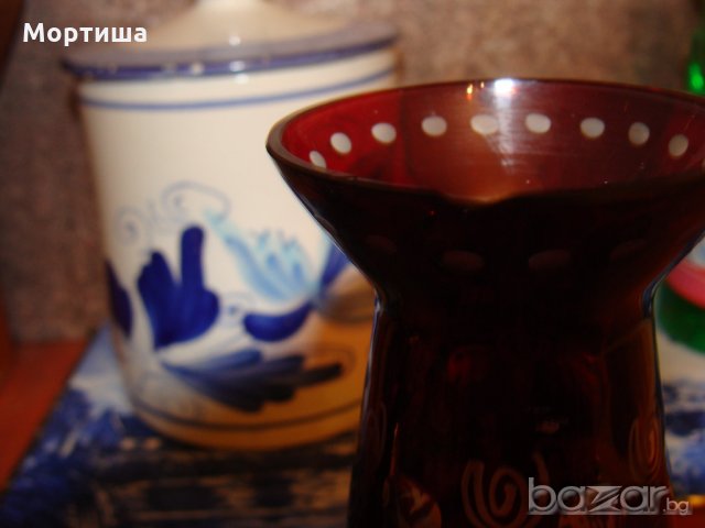  Кристален комплект рубин разпродажба , снимка 9 - Антикварни и старинни предмети - 21195428