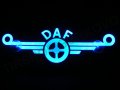 Светеща 3D табела DAF синя 24 волта, снимка 3