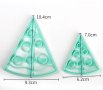 2 бр Триъгълник парче резен Пица Диня Пластмасов резец форма за тесто фондан сладки украса декор, снимка 1 - Форми - 24232722