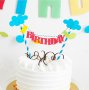 топер сламки с надпис BIRTHDAY за рожден ден украса за торта