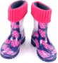 Детски гумени ботуши с топъл свалящ се чорап WATERPROOF Demar 0038 сърца, Размер 28-33