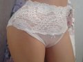 Гръцко бельо Apple.Стягащи полубоксерки от дантела, сатен и памук, снимка 6