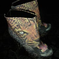 Намалям!Екстравагантни уникални леопардови боти, снимка 2 - Дамски боти - 25068248