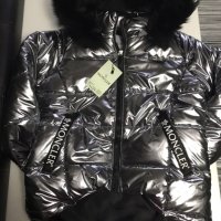 Дамско яке с лисица сиво Moncler код 534, снимка 1 - Якета - 23502302