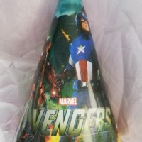 Avengers Отмъстителите Капитан Америка Айрън Мен картонена парти шапки шапка рожден ден, снимка 2 - Други - 25776303