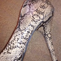 Змийски обувки, животински принт , снимка 4 - Дамски елегантни обувки - 23405132