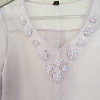 Разкошна блуза коприна и памук, снимка 3 - Туники - 25593818